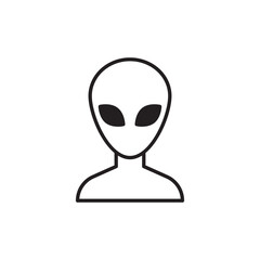 Alien icon design with white background stock illustration