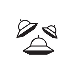 Ufo icon design with white background stock illustration