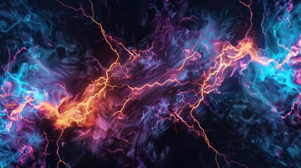 Abstract Lightning and Smoke