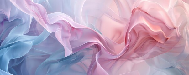 Fototapeta premium Ethereal silk waves in pastel tones