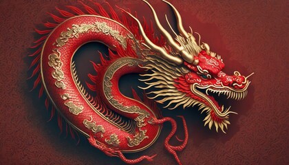 Obraz premium red dragon