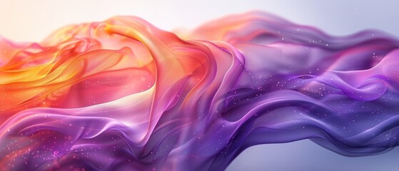 Obraz premium Soft purple waves with a light blue background create an abstract, flowing design
