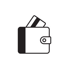 Wallet icon design with white background stock illustration