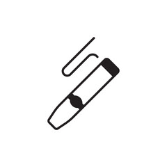 Cigar icon design with white background stock illustration