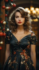 Fototapeta premium girl,festive photo