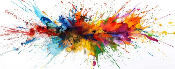 Fototapeta premium Explosive color burst abstract background