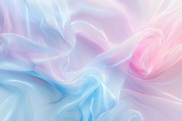 Obraz premium Abstract pastel blue and pink background with soft waves of fabric