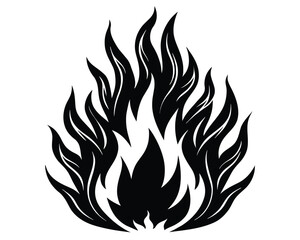 Fire flames on white background design