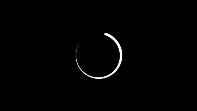 Abstract beautiful circle frame loading icon background 4k animation video.