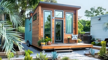 Discover the allure of compact living in this contemporary ADU showcasing a minimalist aesthetic.