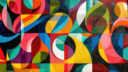 Obraz premium Vibrant Wall Pattern