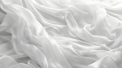 Obraz premium Abstract white fabric texture background with a smooth, blurred effect, ideal for a gentle and calming design