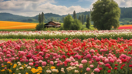 flower field in the countryside - 1