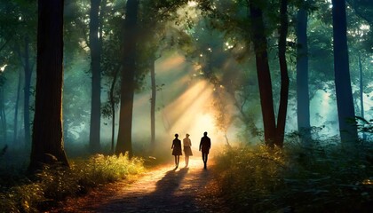 person in the forest