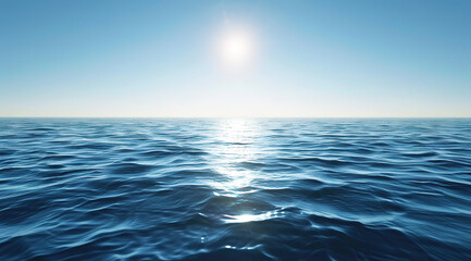 Obraz premium Minimalist style with sparkling water and sun