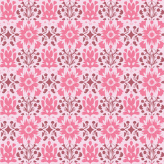Fototapeta premium Elegant decorative floral pattern vector design. Colorful floral pattern suitable for background, texture, fabric, wrapping, textile, clothing, print or others.