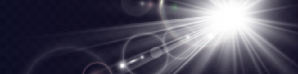 Spark of light.The star flashes brightly.Set of glowing effects.	
