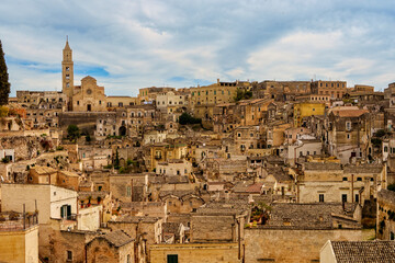 Fototapeta premium view of matera basilicata, Matera, Basilicata, Italy, Europe, March 2024