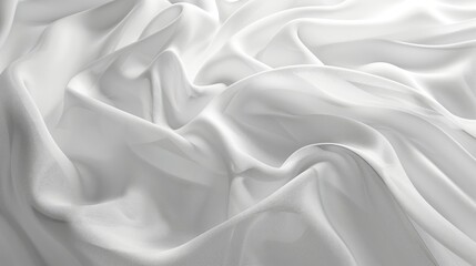 Obraz premium Abstract background featuring a smooth, blurred white fabric texture, ideal for a gentle and calming visual effect