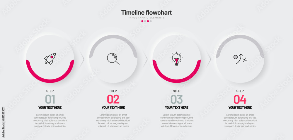 Poster timeline infographic design with 6 options or steps. infographics for business concept. can be used 