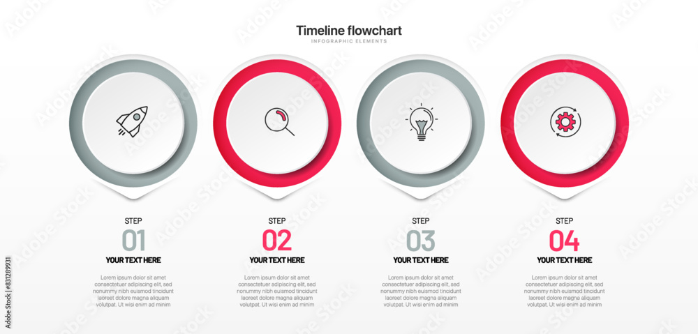 Poster timeline infographic design with 6 options or steps. infographics for business concept. can be used 