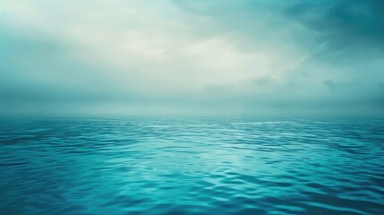 Obraz premium A smooth gradient background with a transition from deep blue to light turquoise, creating a calming and professional visual effect