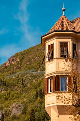 Beautiful spring view near Bozen, Etschtal valley, South Tyrol, Italy