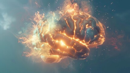 An image of a brain with light shining through, symbolizing enlightenment.