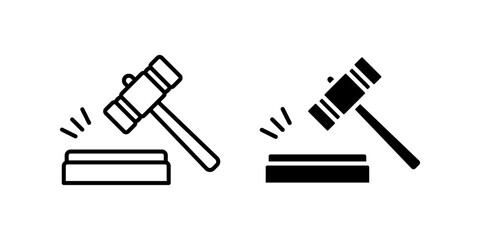 justice icon set. for mobile concept and web design. vector illustration