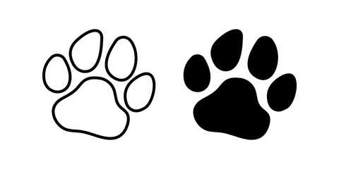 Paw icon set. for mobile concept and web design. vector illustration