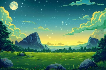 Breathtaking landscape illustrations for awe-inspiring background visuals