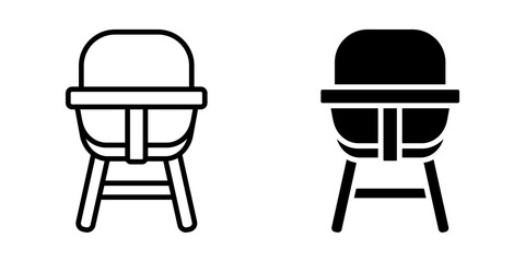 Feeding Baby Chair icon set. for mobile concept and web design. vector illustration
