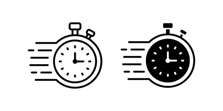 Fast time icon set. for mobile concept and web design. vector illustration