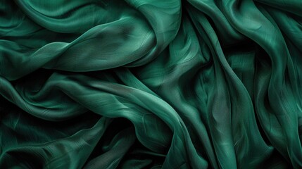 Obraz premium Texture of green fabric as a backdrop