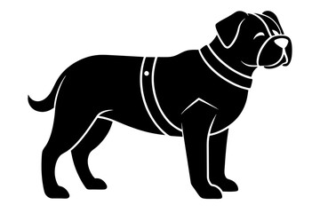 beabull dog silhouette vector illustration