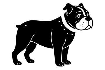 beabull dog silhouette vector illustration