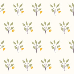 Flower Seamless Pattern Background.  Wrapping Paper Print. Textile Fabric Swatch Texture. Trendy and Fashionable Dress Print. Floral Garden and Nature Beauty Concept. 