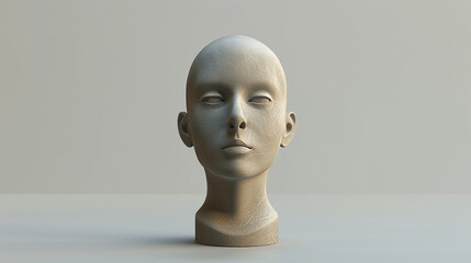 mannequin head isolated on a white background