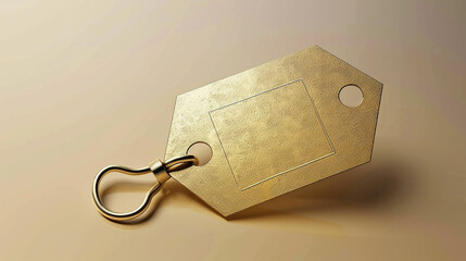 key tag in white background