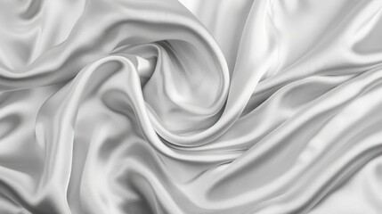 Obraz premium Soft white silver fabric background with a silky satin texture and a subtle, natural blur, ideal for an elegant look