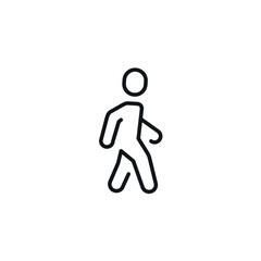 Man Walking linear icon. Action line customizable illustration. Contour symbol. Vector isolated outline drawing. Editable stroke