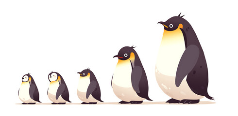 Obraz premium Cute Papa Penguin mug wrap Sublimation for Father's day