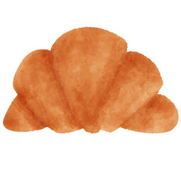 フランスのパンのイラスト　Croissant（クロワッサン）