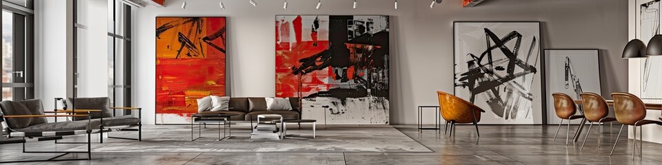 minimalist living room with a sophisticated urban theme