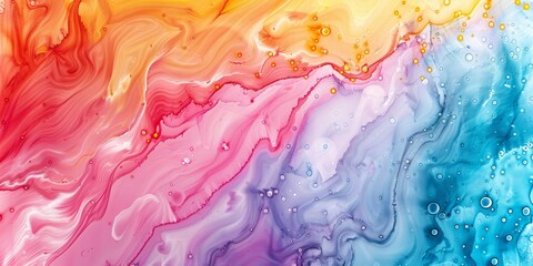 abstract rainbow ink techniques background - Rainbow ink water color background