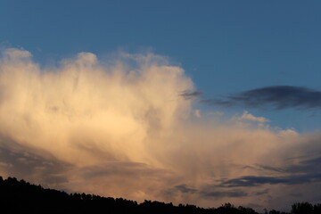 Rain clouds cover the sky in northern Israel.