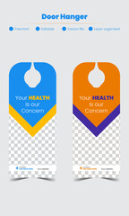 Modern door hanger design template