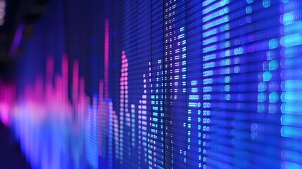 Vibrant Digital Wave of Data and Information Visualization