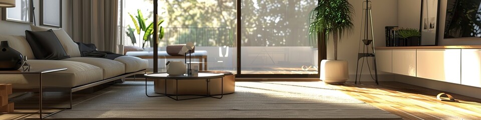 modern living room with minimalist influences