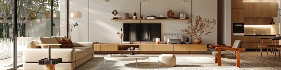 modern living room with minimalist influences